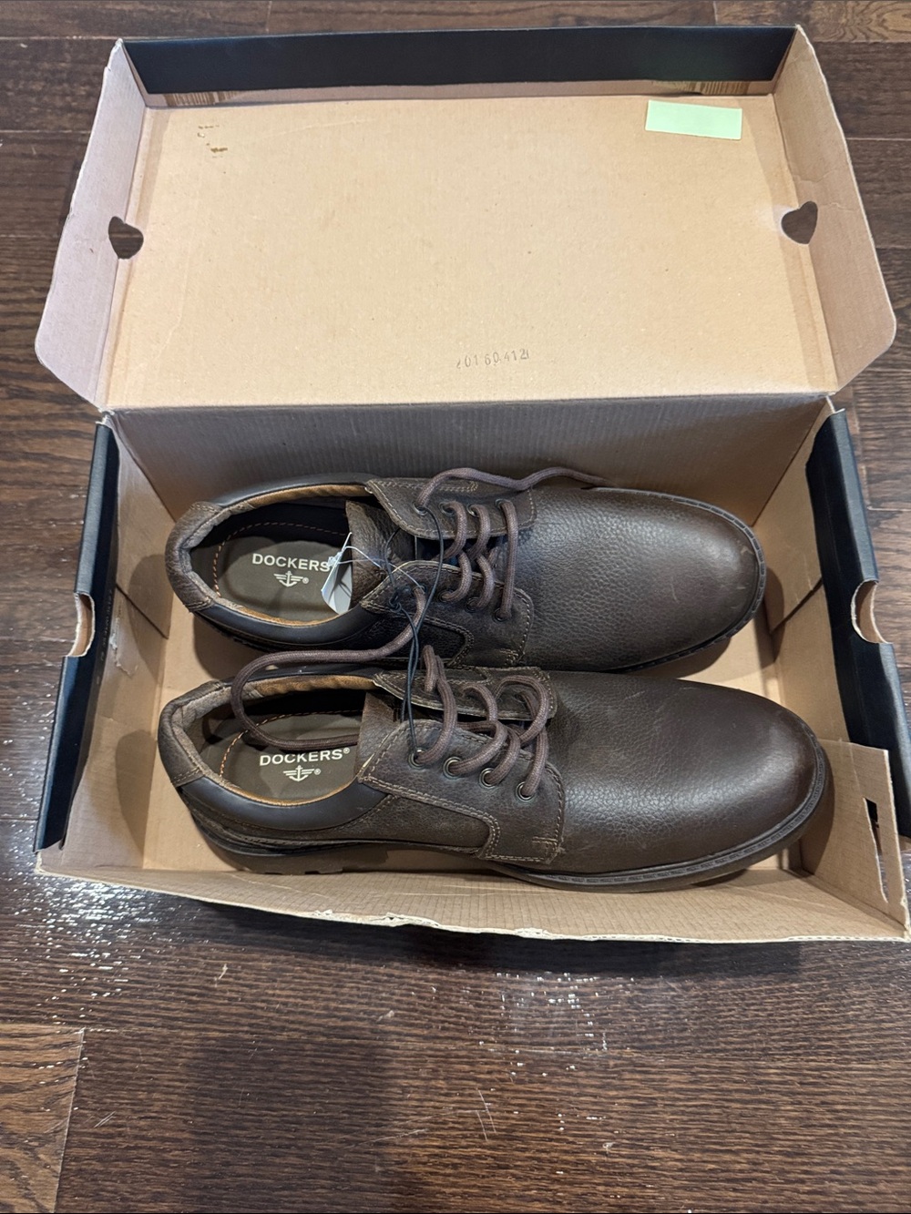 Dockers Men's Dark Brown Lace-Up Leather Oxfords